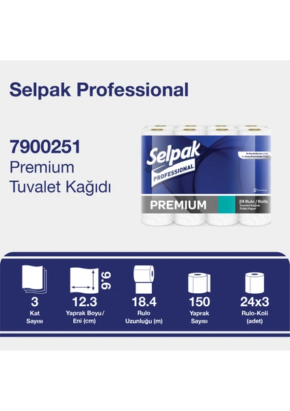 Selpak Professional Premium Tuvalet Kağıdı 24'lü