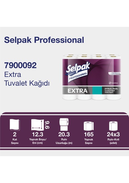 Selpak Professional Extra Tuvalet Kağıdı 72'Li (24X3)