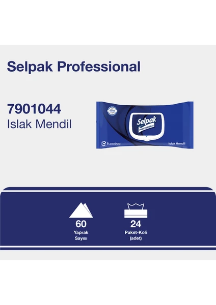 Selpak Professional Islak Mendil 60'lı - Koli 24 Adet