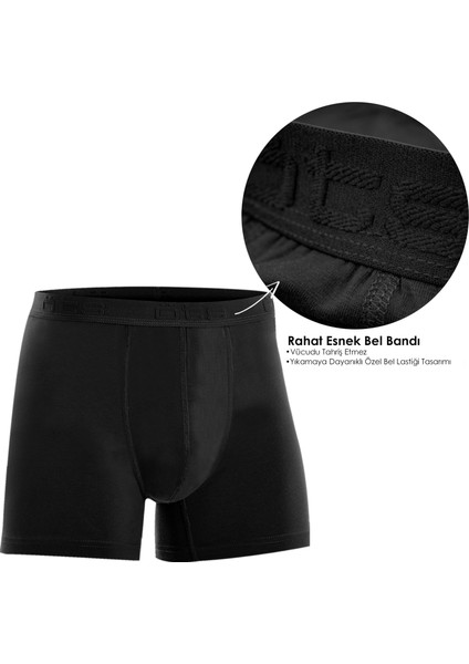 Erkek Modal Boxer 5'li Paket Pamuklu Esnek Kumaş Premium Özel Hediye Kutusunda, İç Giyim, Çamaşır