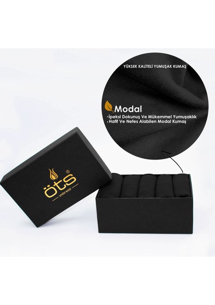 Erkek Modal Boxer 5'li Paket Pamuklu Esnek Kumaş Premium Özel Hediye Kutusunda, İç Giyim, Çamaşır