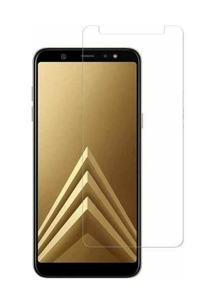 Samsung Galaxy A6 2018 Ekran Koruyucu Kısa Temperli Sert Cam 9H Kırılmaz Cam Koruma Maxi