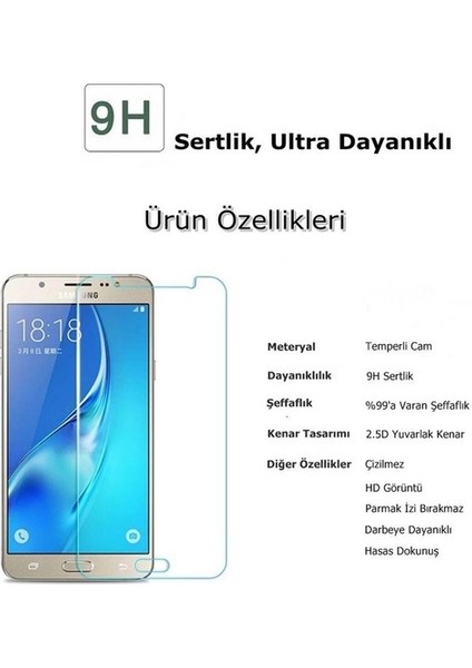 Samsung Galaxy A6 2018 Ekran Koruyucu Kısa Temperli Sert Cam 9H Kırılmaz Cam Koruma Maxi