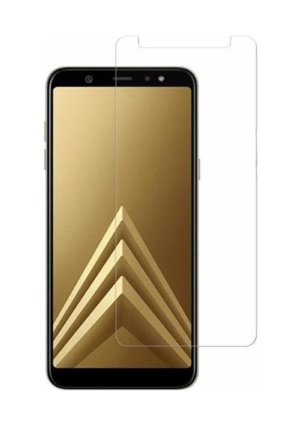 Samsung Galaxy A6 Plus 2018 Ekran Koruyucu Kısa Temperli Sert Cam 9H Kırılmaz Cam Koruma Maxi