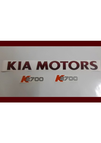 Kıa Motors Etiket K2700 SET