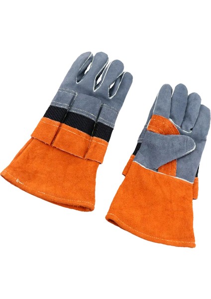 Barbekü Mitts Çifti Alev Yalıtım Isıya Dayanıklı Eldiven Kamp Mutfak Portakal 13.6x7.3 Inç (Yurt Dışından)