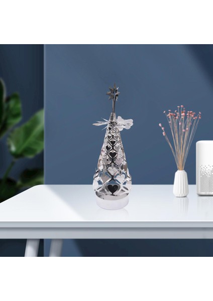 Iplik Mumluk Çay Işık Tutucu Noel Dekorasyon Xmas Hediyeler Için Gümüş Kalp 1 (Yurt Dışından) modelleri