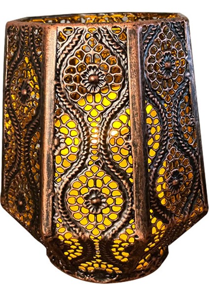 Çay Hafif Demir Mumluk Hollow Parti Noel Dekor Süsleme Doğum Günü 12.5X12.5X14.8 cm (Yurt Dışından)