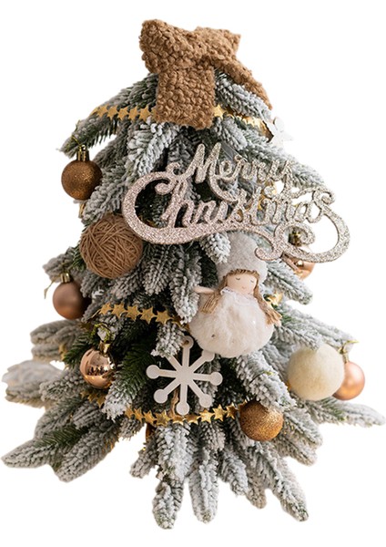 Nordic Tarzı Pe Noel Ağacı Masa Şömine Yemek Odası Parti Noel Ağaçları ile Kahverengi Dekor (Yurt Dışından)