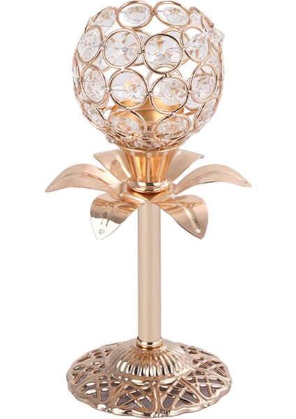 Kristal Mumluk Tealight Şamdan 9.5X22 cm (Yurt Dışından)