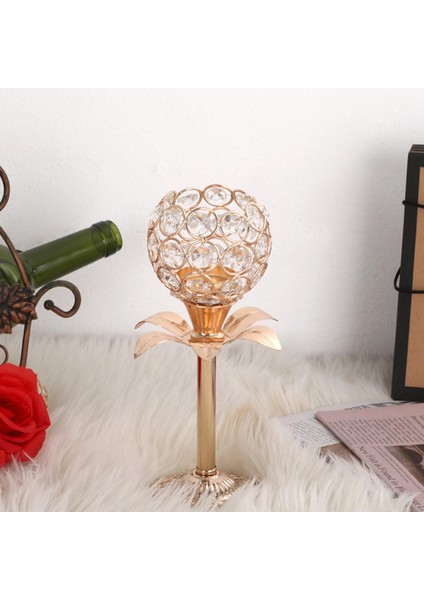 Kristal Mumluk Tealight Şamdan 9.5X22 cm (Yurt Dışından)