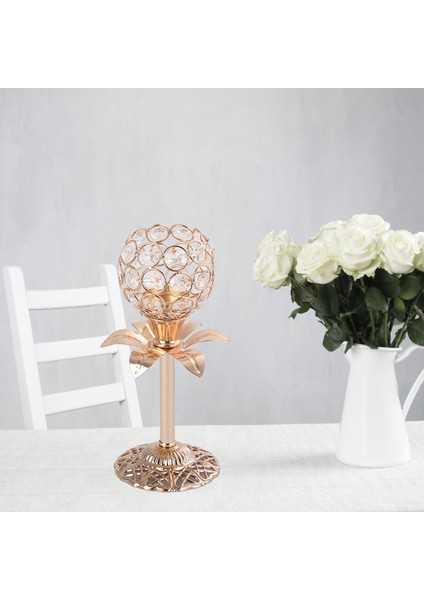 Kristal Mumluk Tealight Şamdan 9.5X22 cm (Yurt Dışından)