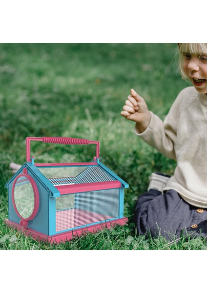 Katlanır Böcek Kelebek Habitat Kafesi Taşıma Kolu ile Tırtıllar Mavi Pembe (Yurt Dışından) fırsatları