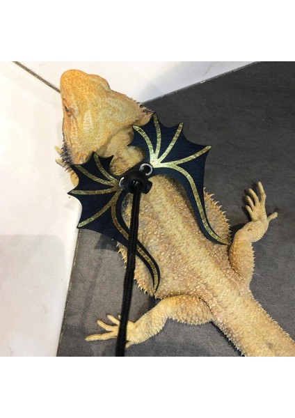 Gecko Amfibi Pet Hayvanlar Için Ayarlanabilir Kertenkele Leash 3 Boyutlu Çekiş Halatı (Yurt Dışından) fırsatları