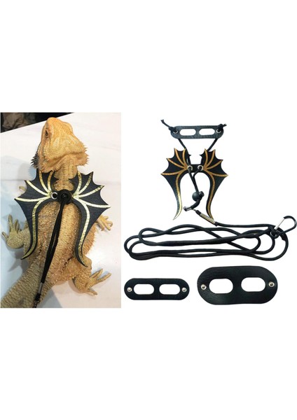 Gecko Amfibi Pet Hayvanlar Için Ayarlanabilir Kertenkele Leash 3 Boyutlu Çekiş Halatı (Yurt Dışından) indirimleri