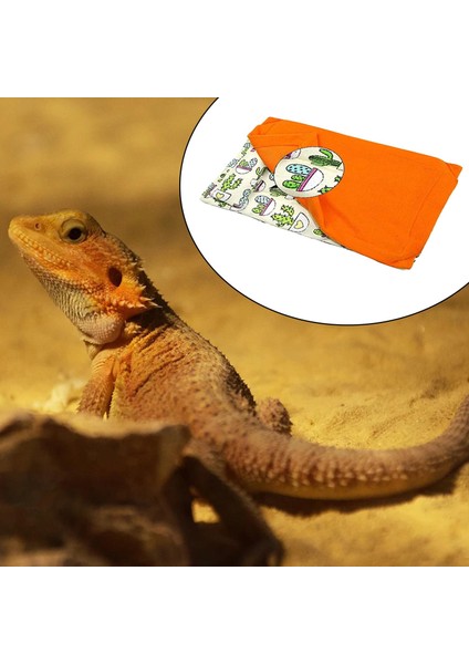 Sürüngen Uyku Tulumu Yumuşak Pad Küçük Pet Hayvan Rat Gecko Yatak Gizle Barınak Bej ve Turuncu (Yurt Dışından) indirimleri