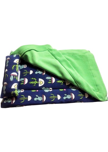 Sürüngen Uyku Tulumu Yumuşak Pad Küçük Pet Hayvan Rat Gecko Yatak Gizle Barınak Mavi ve Yeşil (Yurt Dışından)