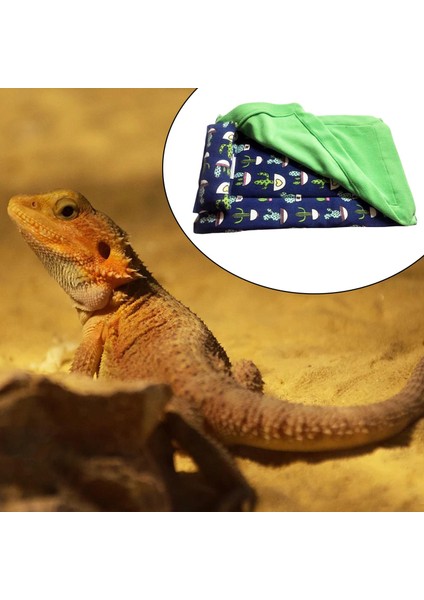 Sürüngen Uyku Tulumu Yumuşak Pad Küçük Pet Hayvan Rat Gecko Yatak Gizle Barınak Mavi ve Yeşil (Yurt Dışından) indirimleri