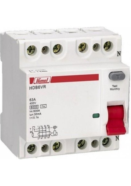 HDB3VR 4p 25A 300MA Ac Kaçak Akım Koruma