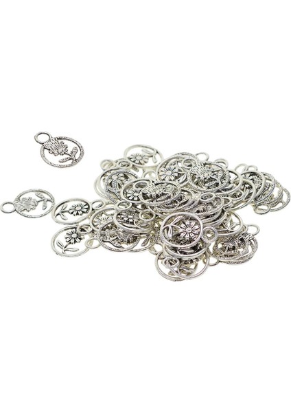 50 Parça Antiqued Gümüş Alaşım Papatya Çiçek Charms Kolye Dıy Kolye (Yurt Dışından) indirimleri