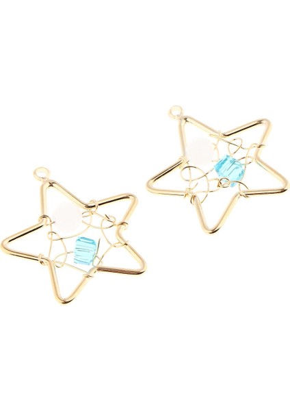 2 Adet Pirinç Charms Kolye Dıy Takı Yapımı Için Bulgular Yapma - Yıldız, 22X20MM (Yurt Dışından)