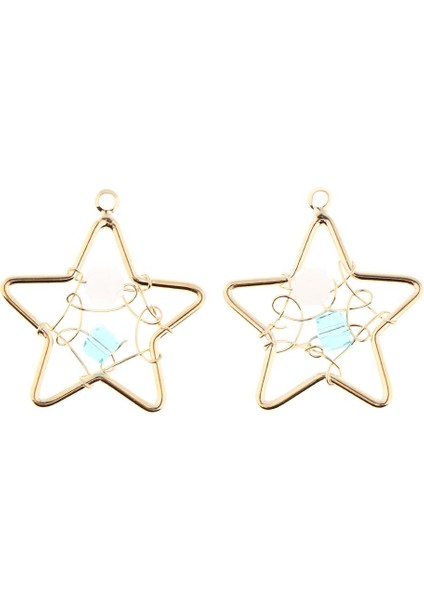2 Adet Pirinç Charms Kolye Dıy Takı Yapımı Için Bulgular Yapma - Yıldız, 22X20MM (Yurt Dışından) modelleri