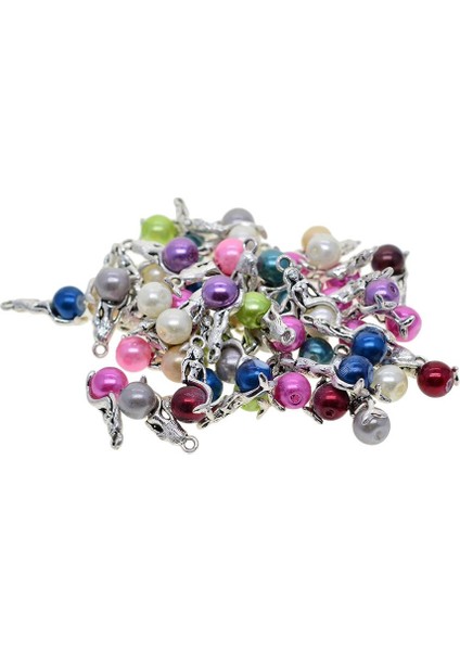 50 Adet Mermaid Boncuk Charm Kolye Dıy Takı Yapımı Aksesuarları Stil 1 (Yurt Dışından)