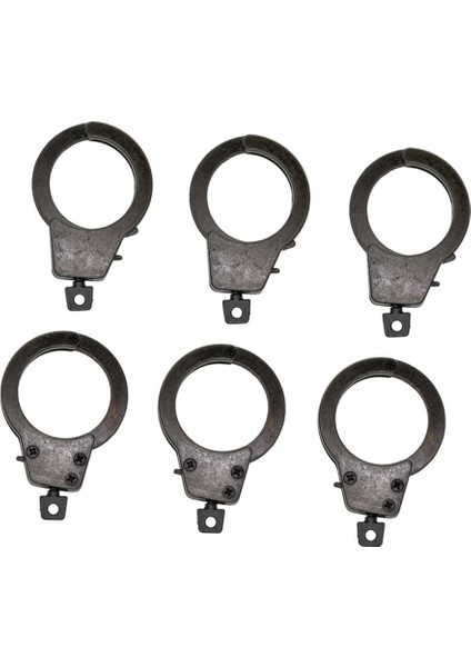 6 Adet Punk Manşetleri Anahtarlık Anahtarlık Tutunabilir Anahtarlık Yüzükler Çanta Çanta Araba Siyah (Yurt Dışından) modelleri