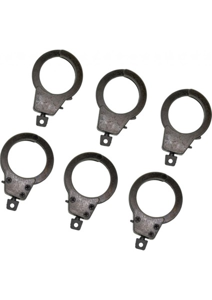 6 Adet Punk Manşetleri Anahtarlık Anahtarlık Tutunabilir Anahtarlık Yüzükler Çanta Çanta Araba Siyah (Yurt Dışından) fırsatları