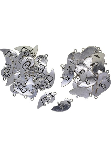 20 Takım Tibet Gümüş Kırık Kalp Aşk Anahtarı ve Kilit Dıy Charms Kolye (Yurt Dışından) fırsatları