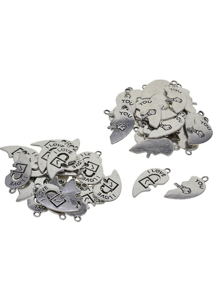20 Takım Tibet Gümüş Kırık Kalp Aşk Anahtarı ve Kilit Dıy Charms Kolye (Yurt Dışından) indirimleri