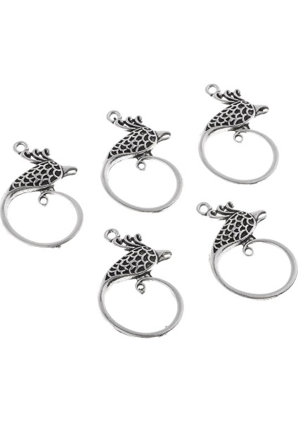 5x Alaşım Phoenix Kolye Charm Küpe Aksesuar Dıy Zanaat Antik Gümüş (Yurt Dışından)