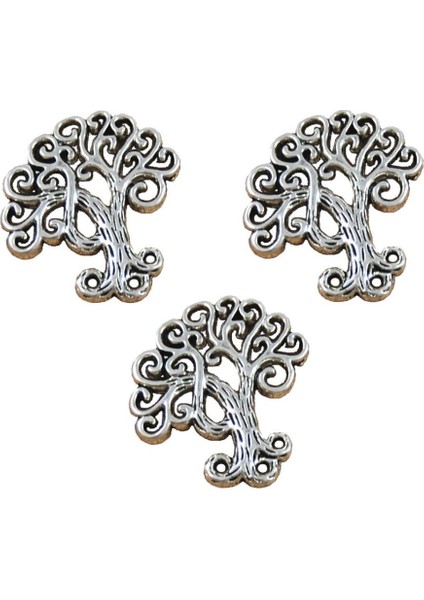 20 Adet Benzersiz Hollow Ağaç Şekli Charm Kolye Bağlantı Bağlayıcı Dıy Yapımı Hediye (Yurt Dışından)