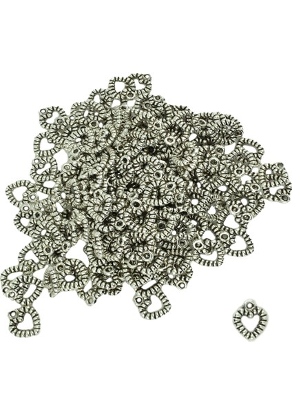 100 Adet Tibet Gümüş Kalp Aşk Charms Kolye Kolye Dıy Craft Için (Yurt Dışından)