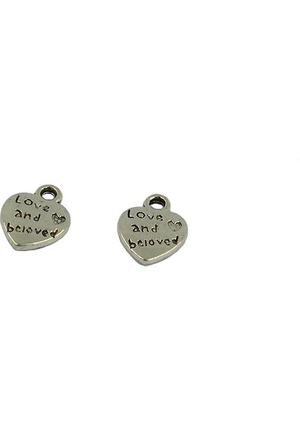 50 Adet Aşk ve Sevgili Kalp Kolye Charms Kolye Bilezik Zanaat Dıy Için (Yurt Dışından)