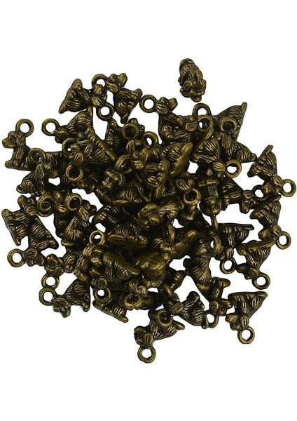 50X Vintage Antik Bronz Alaşım Sevimli Yavru Köpek Charms Kolye Dıy Takı (Yurt Dışından)