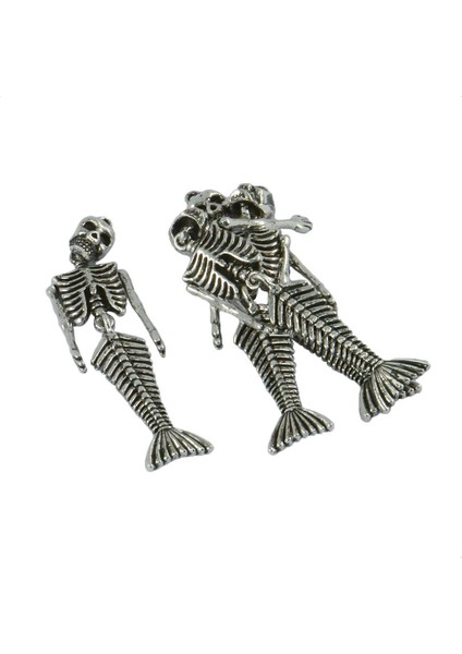 4 Parça Tibet Gümüş Alaşım Cadılar Bayramı Iskeleti Charms Kolye 75X19MM (Yurt Dışından) indirimleri