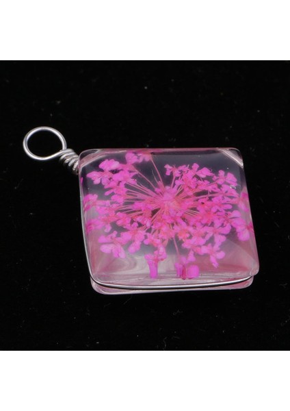 1 Parça Kurutulmuş Çiçek Kristal Kolye Cam Kolye Dıy Takı Pembe (Yurt Dışından) fırsatları