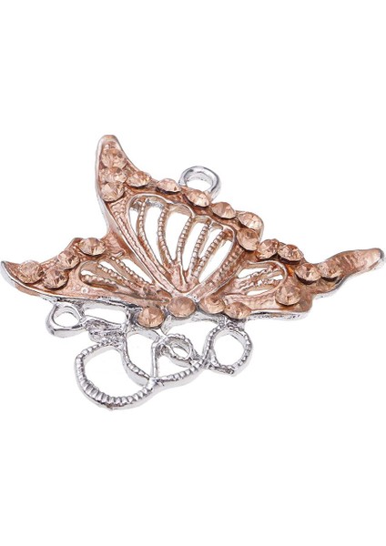 Alaşım Kelebek Şekli Rhinestone Kolye Charms Takı Yapımı Dıy Zanaat Sarı (Yurt Dışından)