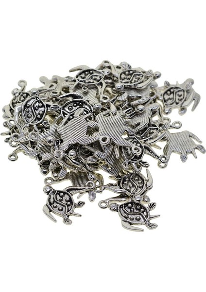 50 Adet Tibet Gümüş Sıcak Punktortoise Kaplumbağa Charms Kolye Dıy Takı (Yurt Dışından)