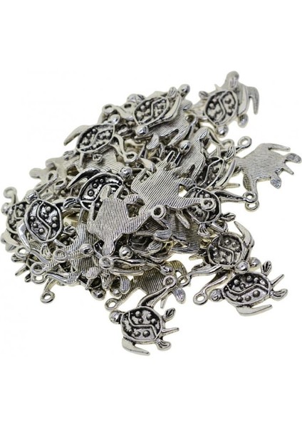 50 Adet Tibet Gümüş Sıcak Punktortoise Kaplumbağa Charms Kolye Dıy Takı (Yurt Dışından)