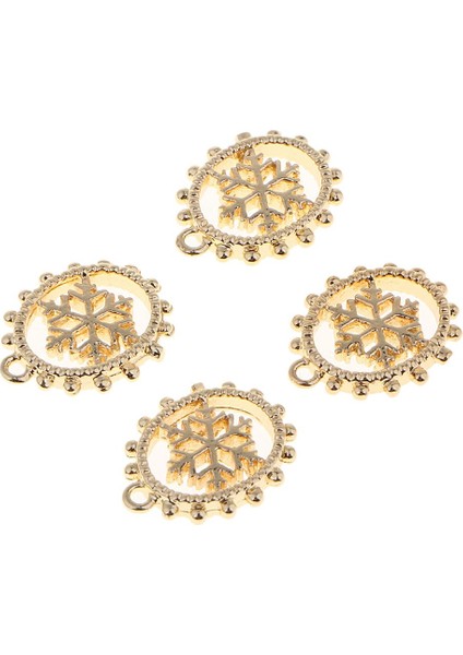 4 Adet Kar Charms Antik Kolye Takı Yapımı Için Hollow Charms (Yurt Dışından)