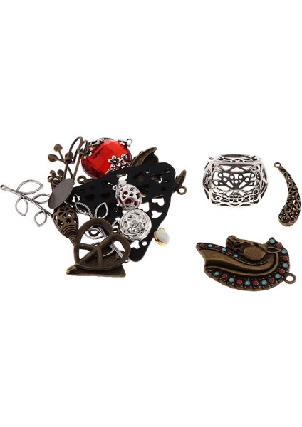 15X Eski Moda Takı Yapımı Aksesuarları Metal Charms Kolye Dıy Zanaat (Yurt Dışından)