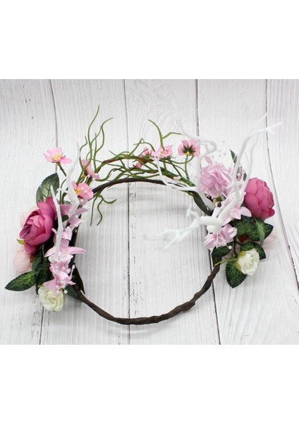 Gelin Saç Düğün Şapkalar Çiçek Yaprak Kafa Çelenk Kadınlar (Yurt Dışından) fiyatları