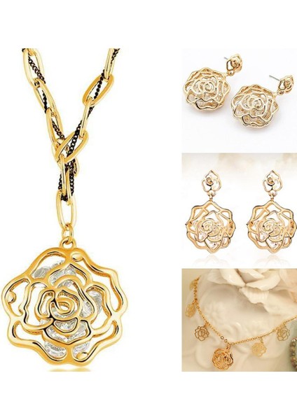 Dıy Zirkonlar Takı Hollow Gül Çiçek Charms Kolye Dıy Takı Yapımı Için (Yurt Dışından)