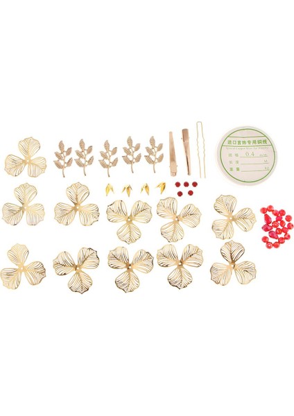 Retro Saç Dekorasyon Gelin Headdress Nedime Firkete Dıy Boncuk Çiçek (Yurt Dışından)