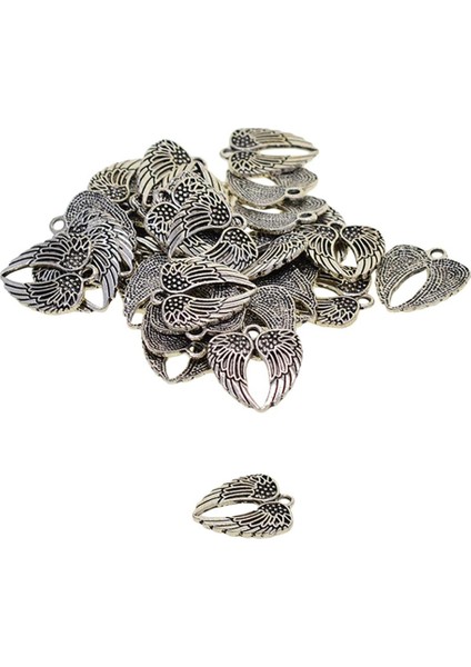 30X Alaşım Kanatları Şekli Kolye Dıy Kolye Bilezik Takı Yapımı Charms (Yurt Dışından) indirimleri