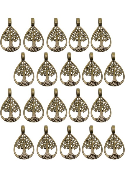 20 Adet Yenilik Bronz Hayat Ağacı Charm Damla Kolye Dıy Takı Yapımı (Yurt Dışından) fiyatları