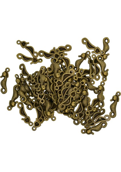 100 Adet Deniz At Kolye Antik Bronz Dıy Takı Kolye Charms Kazançları (Yurt Dışından) indirimleri
