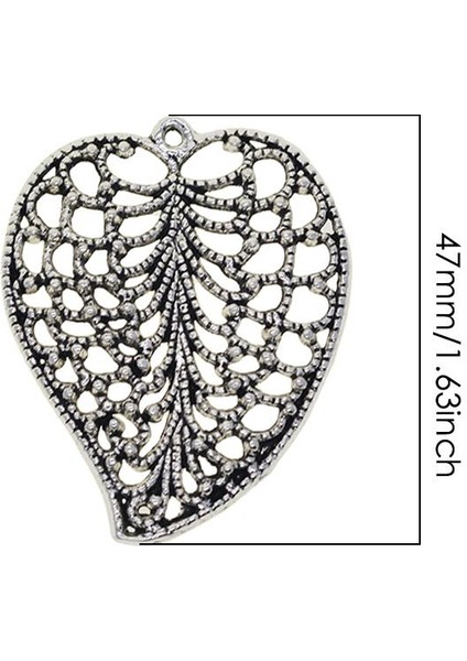 10 Adet Hollow Yapraklar Charms Kolye Dıy Kolye Takı Yapımı Için Craft (Yurt Dışından)